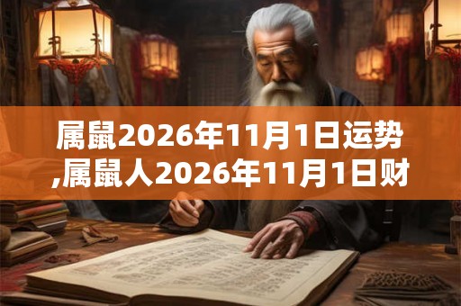 属鼠2026年11月1日运势,属鼠人2026年11月1日财运,生肖鼠2026年11月1日运势