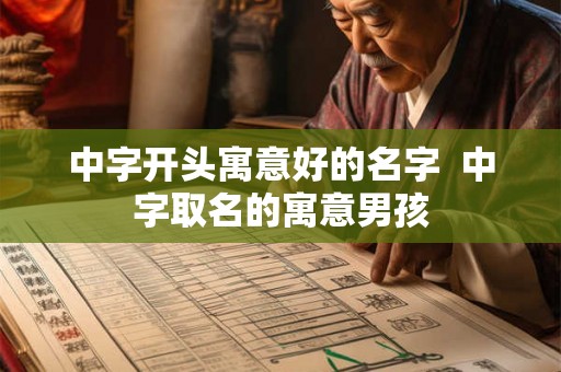 中字开头寓意好的名字  中字取名的寓意男孩
