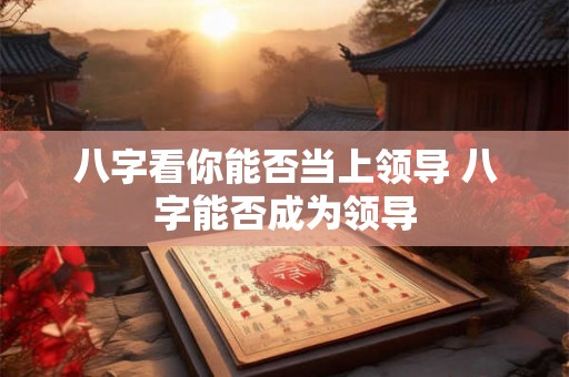 八字看你能否当上领导 八字能否成为领导