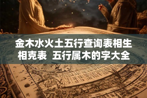 金木水火土五行查询表相生相克表 五行属木的字大全1780个 金木水火土五行查询表相生相克表 五行属木的字大全1780个