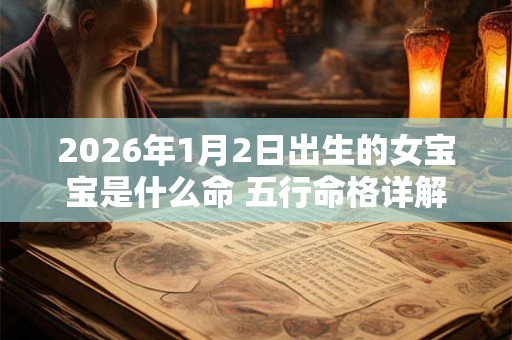 2026年1月2日出生的女宝宝是什么命 五行命格详解
