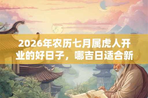 2026年农历七月属虎人开业的好日子，哪吉日适合新店开张