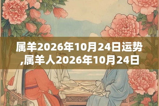 属羊2026年10月24日运势,属羊人2026年10月24日财运,生肖羊2026年10月24日运势