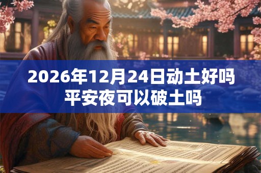 2026年12月24日动土好吗 平安夜可以破土吗