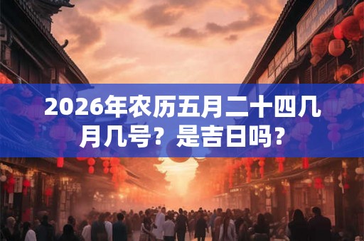 2026年农历五月二十四几月几号?是吉日吗? 2026年农历五月二十四几月几号?是吉日吗?