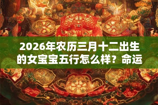 2026年农历三月十二出生的女宝宝五行怎么样？命运分析！