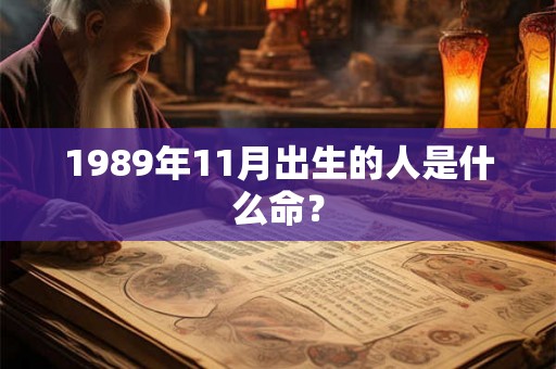 1989年11月出生的人是什么命？