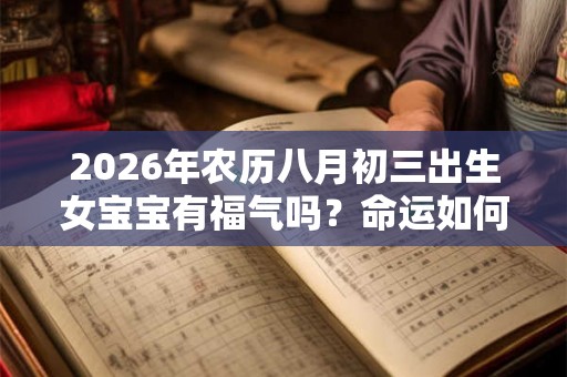 2026年农历八月初三出生女宝宝有福气吗？命运如何？