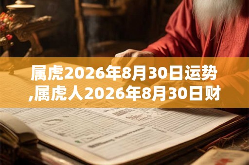 属虎2026年8月30日运势,属虎人2026年8月30日财运,生肖虎2026年8月30日运势 属虎2026年8月30日运势,属虎人2026年8月30日财运,生肖虎2026年8月30日运势