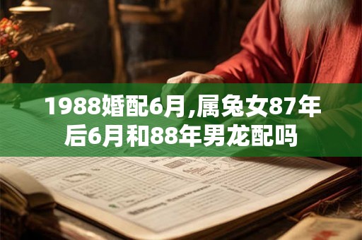1988婚配6月,属兔女87年后6月和88年男龙配吗