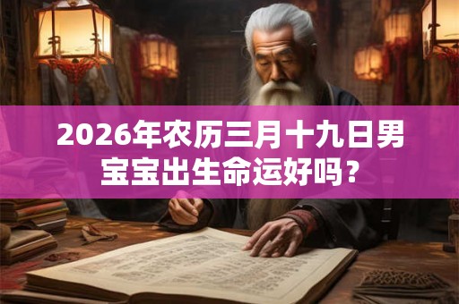 2026年农历三月十九日男宝宝出生命运好吗？