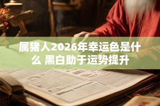 属猪人2026年幸运色是什么 黑白助于运势提升