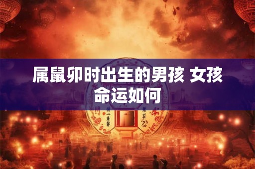 属鼠卯时出生的男孩 女孩命运如何
