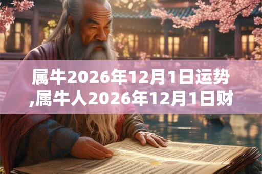 属牛2026年12月1日运势,属牛人2026年12月1日财运,生肖牛2026年12月1日运势 属牛2026年12月1日运势,属牛人2026年12月1日财运,生肖牛2026年12月1日运势