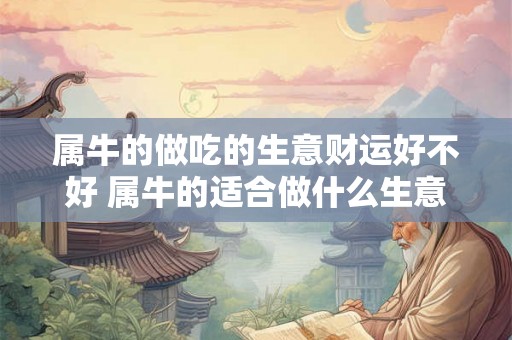 属牛的做吃的生意财运好不好 属牛的适合做什么生意发财 属牛的做吃的生意财运好不好 属牛的适合做什么生意发财