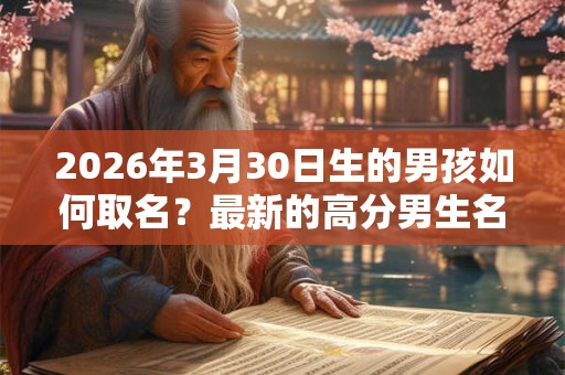 2026年3月30日生的男孩如何取名？最新的高分男生名字