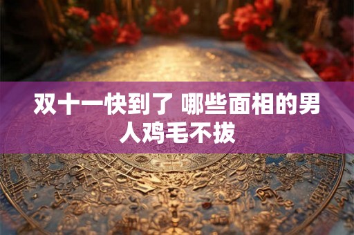 双十一快到了 哪些面相的男人鸡毛不拔
