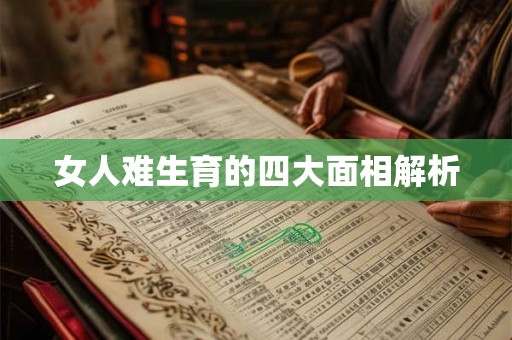 女人难生育的四大面相解析