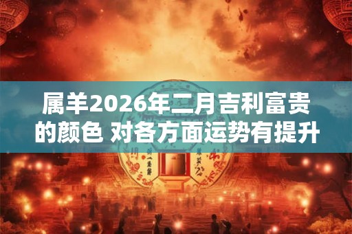 属羊2026年二月吉利富贵的颜色 对各方面运势有提升