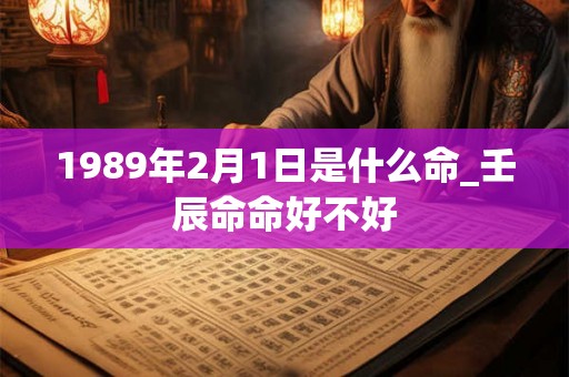 1989年2月1日是什么命_壬辰命命好不好