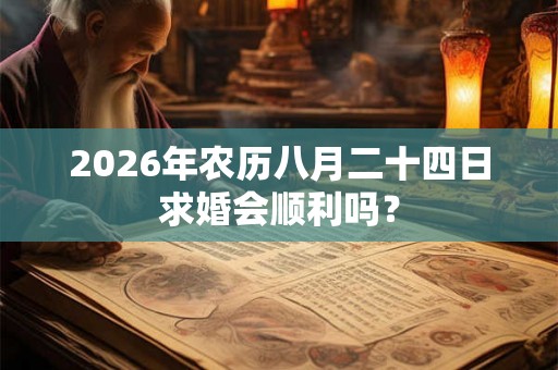 2026年农历八月二十四日求婚会顺利吗？