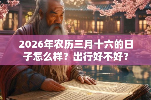 2026年农历三月十六的日子怎么样？出行好不好？