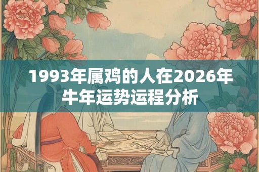 1993年属鸡的人在2026年牛年运势运程分析