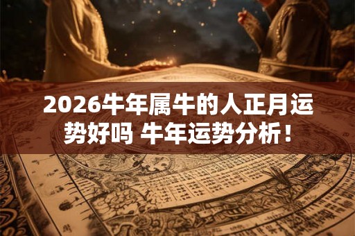 2026牛年属牛的人正月运势好吗 牛年运势分析！