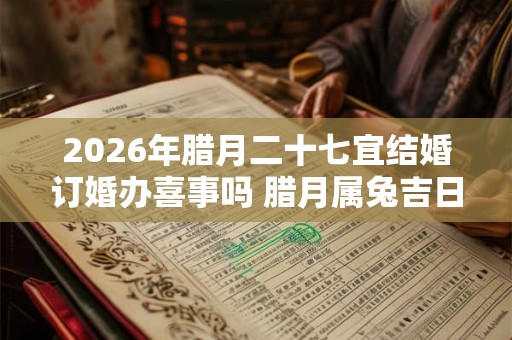 2026年腊月二十七宜结婚订婚办喜事吗 腊月属兔吉日