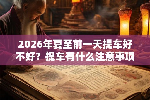 2026年夏至前一天提车好不好？提车有什么注意事项？