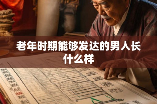 老年时期能够发达的男人长什么样