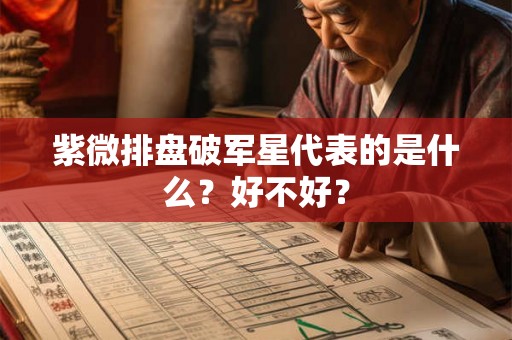 紫微排盘破军星代表的是什么?好不好? 紫微排盘破军星代表的是什么?好不好?