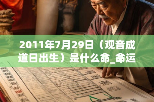 2011年7月29日(观音成道日出生)是什么命_命运如何 2011年7月29日(观音成道日出生)是什么命_命运如何