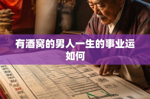 有酒窝的男人一生的事业运如何