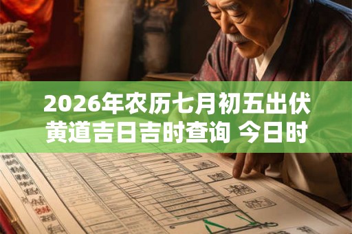 2026年农历七月初五出伏黄道吉日吉时查询 今日时辰吉凶详解