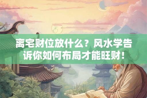 离宅财位放什么？风水学告诉你如何布局才能旺财！