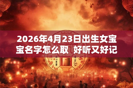 2026年4月23日出生女宝宝名字怎么取  好听又好记
