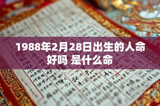 1988年2月28日出生的人命好吗 是什么命