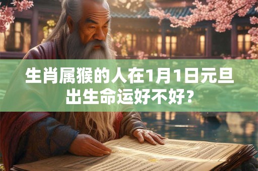 生肖属猴的人在1月1日元旦出生命运好不好？