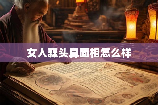 女人蒜头鼻面相怎么样