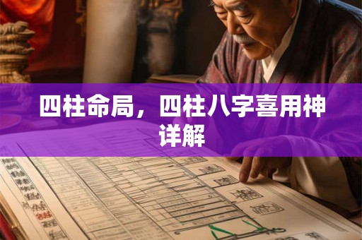 四柱命局，四柱八字喜用神详解