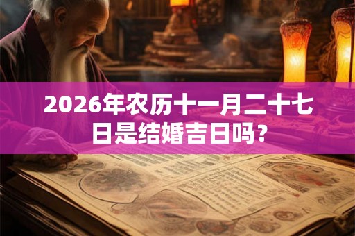 2026年农历十一月二十七日是结婚吉日吗？
