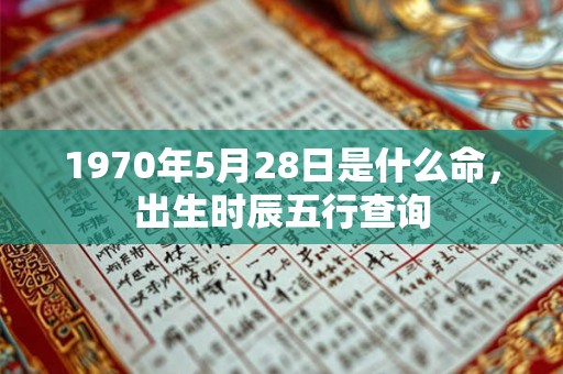 1970年5月28日是什么命，出生时辰五行查询
