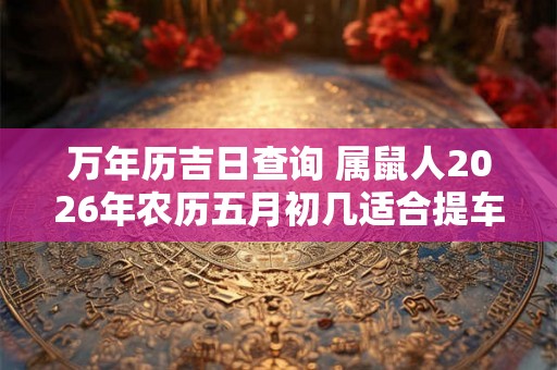 万年历吉日查询 属鼠人2026年农历五月初几适合提车