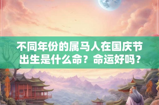 不同年份的属马人在国庆节出生是什么命?命运好吗? 不同年份的属马人在国庆节出生是什么命?命运好吗?