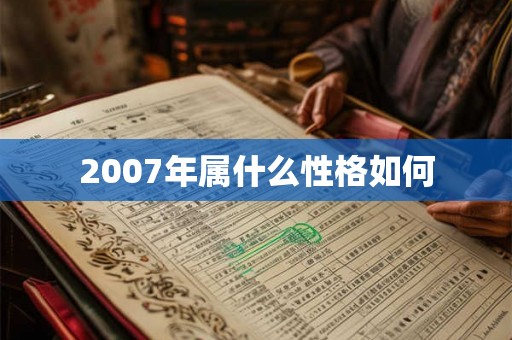 2007年属什么性格如何