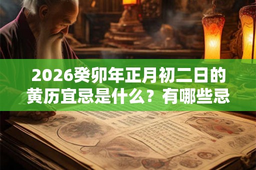 2026癸卯年正月初二日的黄历宜忌是什么？有哪些忌讳
