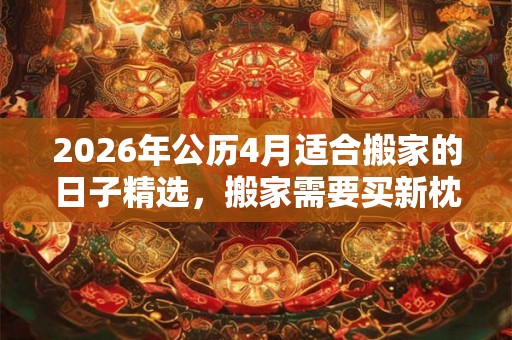 2026年公历4月适合搬家的日子精选，搬家需要买新枕头吗？