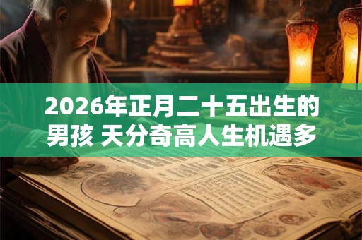2026年正月二十五出生的男孩 天分奇高人生机遇多