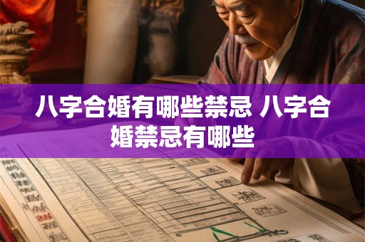 八字合婚有哪些禁忌 八字合婚禁忌有哪些 八字合婚有哪些禁忌 八字合婚禁忌有哪些